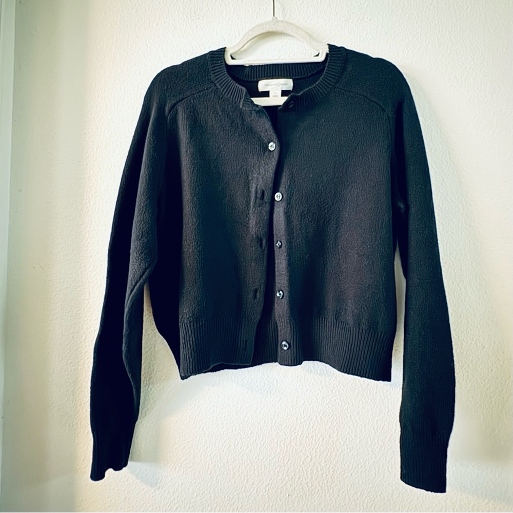 Nordstrom Black Cardigan Cotton Blend, Black, size L - Picture 13 of 16